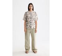 Scotch & Soda All Over Printed Loose Fit T-shirt Art Dept Collage Grey Sca Talla: M | Camisetas de Seda Outlet | Mujer | Gris