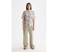 Scotch & Soda All Over Printed Loose Fit T-shirt Art Dept Collage Grey Sca Talla: S | Camisetas de Seda Outlet | Mujer | Gris