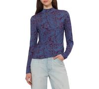 Scotch & Soda All Over Printed Slim-fit LS T-Shirt, Camiseta, Mujer, Blue Mountain Paisley Lake Blue, S
