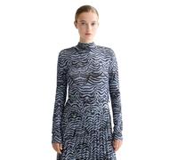 Scotch & Soda All Over Printed Slim-fit LS T-Shirt, Camiseta, Mujer, Ikat Feather Blue, M