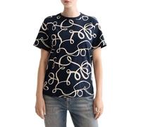 Scotch & Soda All Over Printed T-Shirt, Camiseta Mujer, Ribbon Navy AOP, XS