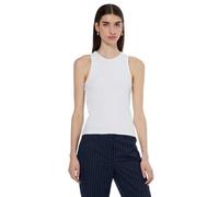 Scotch & Soda Core Rib Racer Tank Camiseta sin Mangas, White, L Mujeres