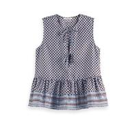 Scotch & Soda Bow Detail Top, Mujer, Block Print, 38