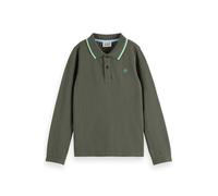Scotch & Soda Boy Long-sleeved Pique Polo Thyme Talla: 8 | Camisas Outlet | Unisex