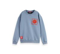 Scotch & Soda Boy Loose-fit Artwork Sweatshirt Faded Denim Talla: 4 | Chalecos Outlet | Unisex | Azul