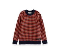 Scotch & Soda Boy Regular-fit Chenille Pullover Sky Captain/ Cherry Tomato Talla: 6 | Chalecos Outlet | Unisex | Rojo