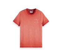 Scotch & Soda Boy Regular-fit Garment-dyed T-shirt With Chest Artwork Camp Talla: 12 | Camisetas Outlet | Unisex | Blanco