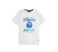 Scotch & Soda Boy Regular-fit Washed Artwork T-shirt Offwhite Talla: 12 | Camisetas Outlet | Unisex | Blanco