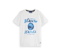 Scotch & Soda Boy Regular-fit Washed Artwork T-shirt Offwhite Talla: 8 | Camisetas Outlet | kids | Blanco