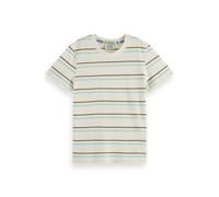 Scotch & Soda Boy Relaxed-fit Yarn-dyed Striped T-shirt Soft Ice/ Neon Yel Talla: 16 | Camisetas Outlet | Unisex