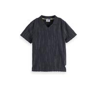 Scotch & Soda Boy Towelling Jacquard Polo Washed Black Talla: 8 | Camisetas Outlet | Unisex | Negro