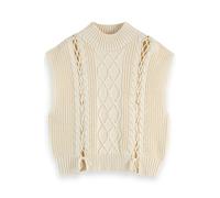 Scotch & Soda Cable Stitch Funnel Neck Spencer Soft Ice Talla: L | Jerséis de Punto Outlet | Mujer |