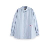 Scotch & Soda Camisa Bordada para Novia, V442 - Vaquero desteñido a Rayas Lavanda, 64