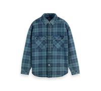Scotch & Soda Camisa Vaquera Lavada a Cuadros, Indigo Check 410, XL