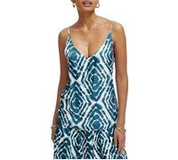 Scotch & Soda Camisole Woven Front Jersey Back Disco Tie Dye Bottle Green Talla: XS | Camisetas de tirantes Outlet | Mujer | Verde