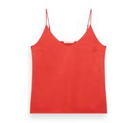 Scotch & Soda Camisole Woven Front Jersey Back Rustic Coral Talla: M | Camisetas de tirantes Outlet | Mujer | Naranja