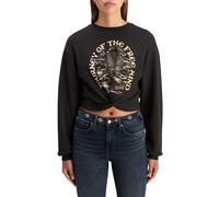 Scotch & Soda Chest Artwork Modal Sweatshirt With Twist Detail Evening Bla Talla: S | Sudaderas con Capucha Outlet | Mujer | Blanco