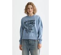 Scotch & Soda Chest Artwork Relaxed Sweatshirt Faded Denim Talla: S | Sudaderas con Capucha Outlet | Mujer | Azul