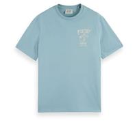 Scotch & Soda Regular Fit Front Chest Artwork T-shirt Bay Blue Talla: S | Outlet | Hombre | Azul