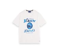 Scotch & Soda Chest Artwork T-Shirt Camiseta Hombre, Offwhite, L