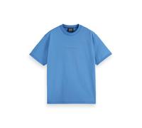 Scotch & Soda Chest Logo T-Shirt, Camiseta Hombre, Lake Blue, M