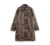 Scotch & Soda Collage Car Coat Art Dept Collage Houndstooth Talla: L | Outlet | Hombre