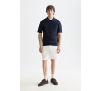 Scotch & Soda Core - Fave - Cotton-linen Twill Bermuda Short Off White Talla: W28 | Pantalones Cortos Outlet | Hombre | Blanco