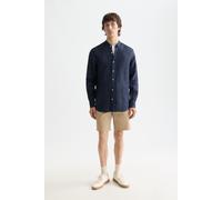 Scotch & Soda Core - Linen Shirt Ls Stand Up Collar Night Talla: S | Camisas de Trabajo Outlet | Hombre | Blanco