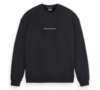 Scotch & Soda Core-Logo Front Chest Sweatshirt Sudadera, Black, XXL para Hombre