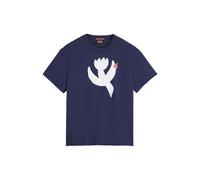 Scotch & Soda Core - The Free Spirit Peace Bird Graphic T-shirt Navy Talla: S | Camisetas de Seda Outlet | Mujer | Azul