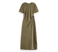 Scotch & Soda Crushed Satin Wrap Dress Vestido Informal, Washed Military, 40 Mujeres