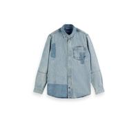 Scotch & Soda Customised Denim Over Shirt - Art From The Heart Talla: XXL | Manga Larga Outlet | Hombre | Azul