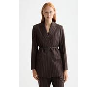 Scotch & Soda Double Breasted Lurex Pinstripe Blazer Chocolate Plum Talla: M | Blazers Outlet | Mujer | Marrón