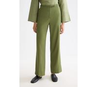 Scotch & Soda Edie - High Rise Wide Leg Gabardine Pant Oil Green Talla: W26L32 | Pantalones Formales Outlet | Mujer | Verde