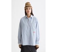 Scotch & Soda Embroidered Girlfriend Shirt Faded Denim Lavender Stripe Talla: 34 | Camisas Outlet | Mujer | Azul
