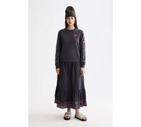 Scotch & Soda Embroidered Regular Fit Sweatshirt Charcoal Art Talla: XS | Manga Larga Outlet | Mujer | Negro