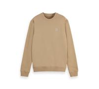 Scotch & Soda Essential Badge Logo Crewneck Sweatshirt, Sudadera, Hombre, Sand, M