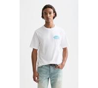 Scotch & Soda Front And Back Artwork Regular-fit T-shirt White/pastel Talla: M | Camisetas Básicas Outlet | Hombre | Blanco