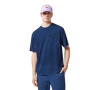 Scotch & Soda Front Back Artwork T-Shirt Camiseta Hombre, Atlantic Blue, M