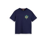 Scotch & Soda Front Back Artwork T-Shirt Camiseta Hombre, Peacoat, L