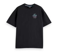 Scotch & Soda Front Back Artwork T-Shirt Camiseta Hombre, Washed Black, M