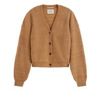 Scotch & Soda Core Fuzzy Relaxed Cardigan Chaleco de Sudadera, Tobacco Melange, XS para Mujer
