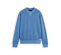 Scotch & Soda Garment Dye Structured Crewneck Sweatshirt, Sudadera Hombre, Lake Blue, XL