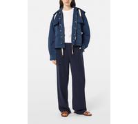 Scotch & Soda Gia - Mid Rise Wide Leg Elasticated Trousers Midnight Blue Talla: S/32 | Pantalones Formales Outlet | Mujer | Azul