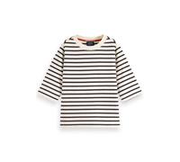 Scotch & Soda Girl Denim Washed Breton T-shirt With Wrap Details Blue Whit Talla: 14 | Camisetas Outlet | Unisex | Azul
