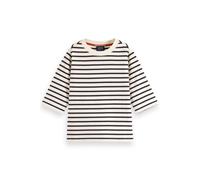 Scotch & Soda Girl Denim Washed Breton T-shirt With Wrap Details Blue Whit Talla: 6 | Camisetas Outlet | kids | Azul