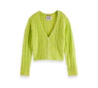 Scotch & Soda Girl Lightweight Ajour-knitted Cardigan Limeaid Melange Talla: 10 | Chalecos Outlet | Unisex | Verde