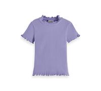 Scotch & Soda Girl Mock Neck Ribbed Slim-fit Short-sleeve T-shirt Sweet La Talla: 8 | Camisetas Outlet | kids