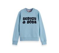 Scotch & Soda Girl Regular-fit Garment-dyed Sweatshirt With Front Artwork Talla: 14 | Camisas Outlet | Unisex | Blanco