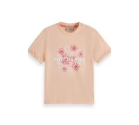 Scotch & Soda Girl Relaxed-fit Garment-dyed T-shirt With Front Artwork Pow Talla: 16 | Camisetas Outlet | Unisex | Blanco